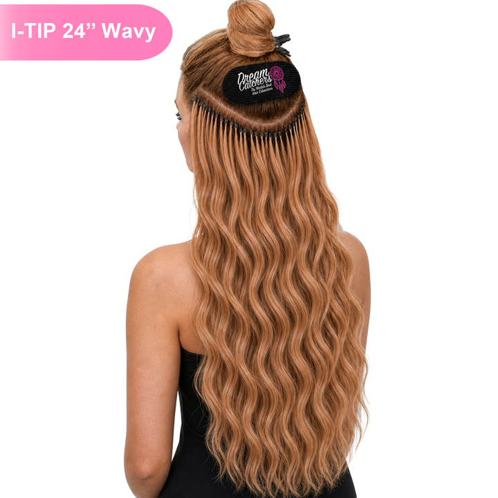 I-Tip 24 Inch Wavy 100% Full Cuticle Hair Extensions