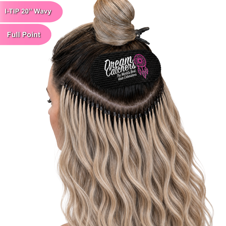 I-Tip 20 Inch Wavy 100% Full Cuticle Hair Extensions - Full Point