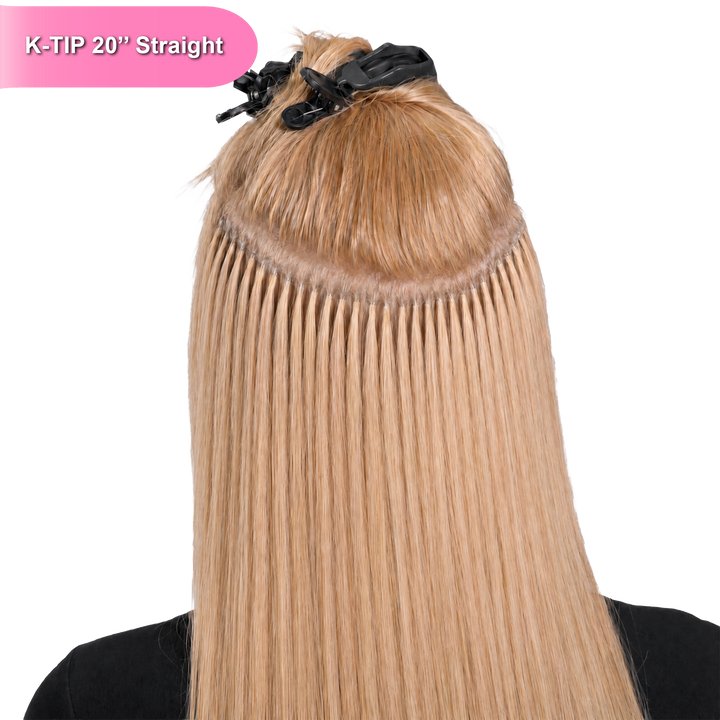K-Tip 20 Inch Straight 100% Full Cuticle Hair Extensions