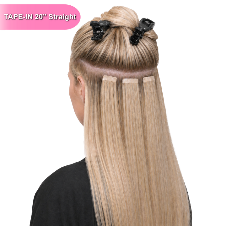 Tape In 20 Inch Straight 100% Full Cuticle Hair Extensions