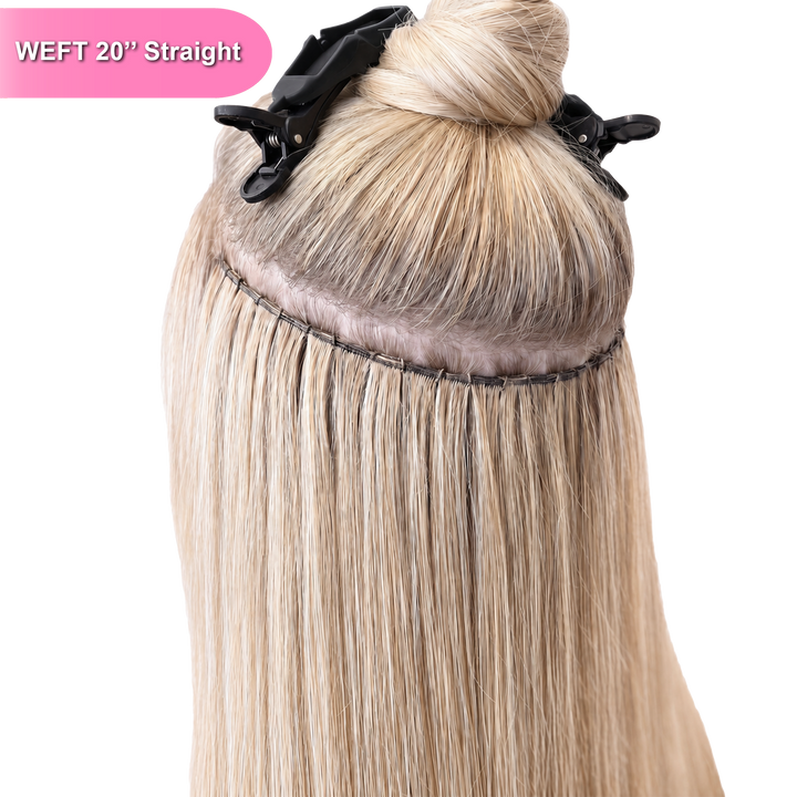Weft 20 Inch Straight 100% Full Cuticle Hair Extensions