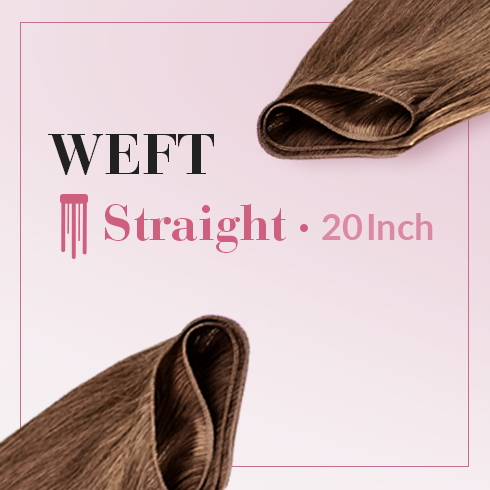 Weft 20 Inch Straight 100% Full Cuticle Hair Extensions