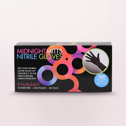 Midnight Mitts Nitrile Gloves Large- 100pc